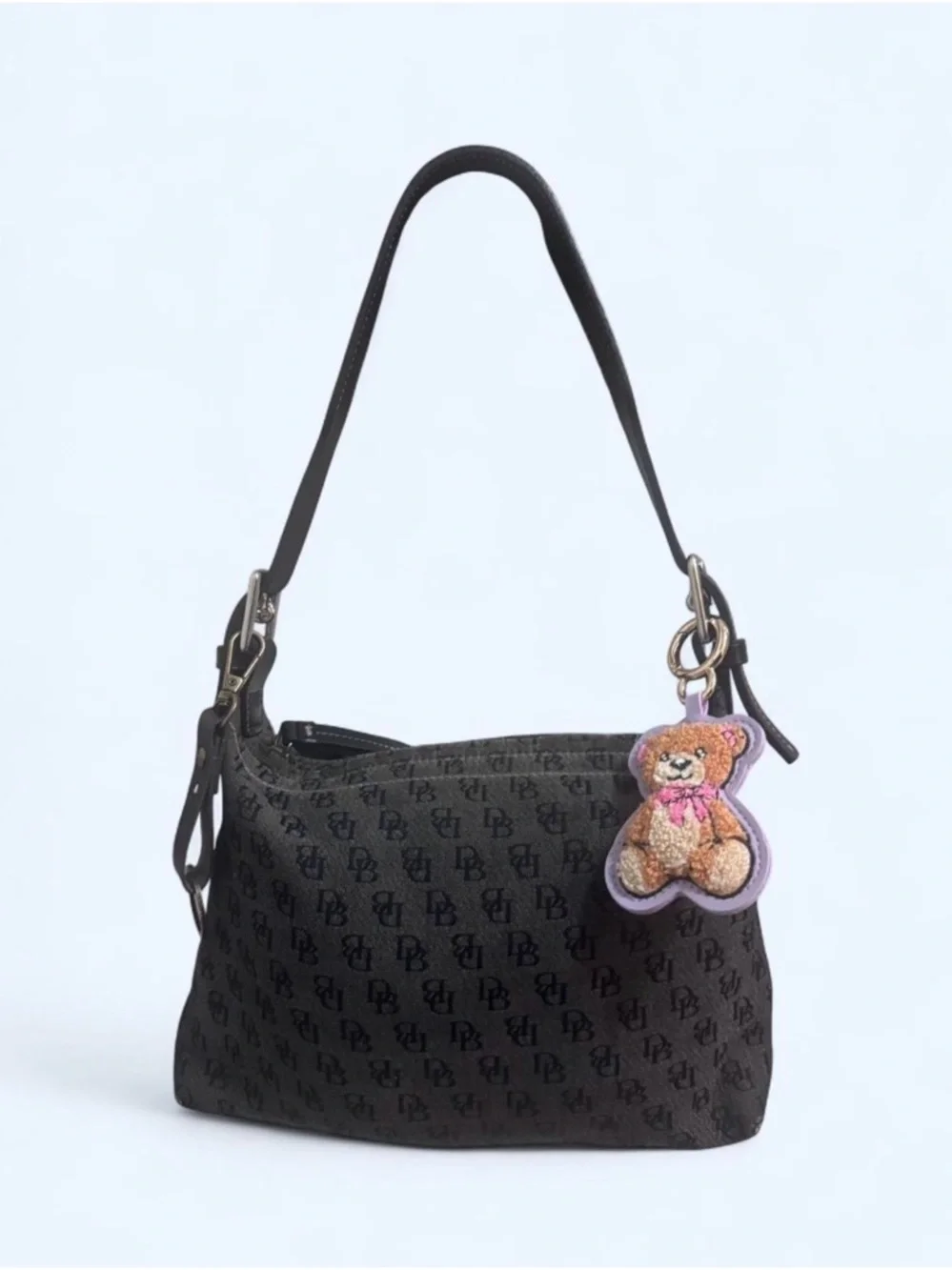 Dooney & Bourke Vtg Y2K Monogram Canvas Shoulder Bag - Picture 2 of 6